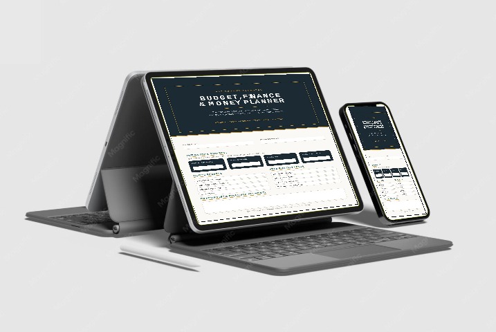 Shopify Budget, Finance & Money Planner printable PDF layout preview
